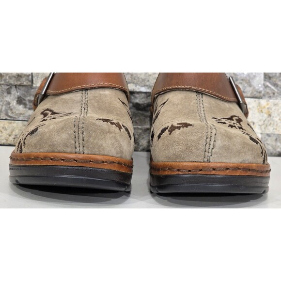 Klogs Austin Tapestry Clogs Suede Slip Resistant Arch Support Taupe Women 9.5 M - Picture 8 of 14